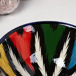 Салатники Риштанская Керамика «Атлас», набор 3 шт., d=15 см, разноцветные