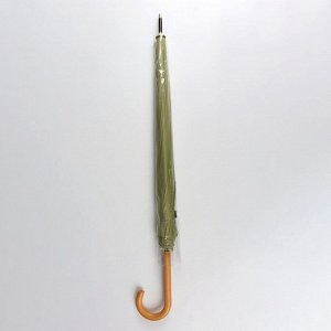 Зонт - трость полуавтоматический «Пастель», 16 спиц, R=52/60 см, D = 104 см, зелёный