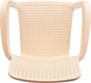 Стул, пластик, сливочный, RATTAN, 83,3 х 58 х 50,6 см