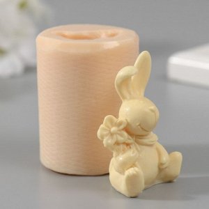 Силиконовый молд, форма для заливки «Заяц с букетом», 3.8x2.7x5.4 см, МИКС