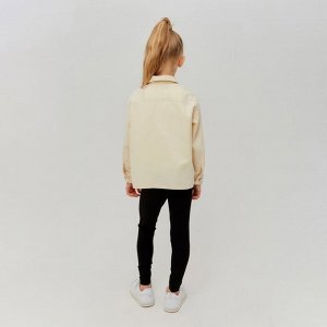 Рубашка для девочки MINAKU: Casual collection KIDS, бежевая, рост