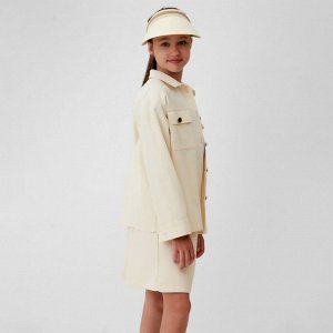 Рубашка для девочки MINAKU: Casual collection KIDS, бежевая, рост