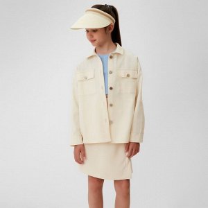Рубашка для девочки MINAKU: Casual collection KIDS, бежевая, рост