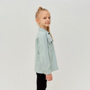 Рубашка для девочки MINAKU: Casual collection KIDS, цвет мятный, рост