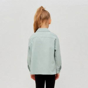 Рубашка для девочки MINAKU: Casual collection KIDS, цвет мятный, рост