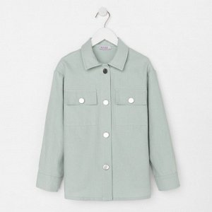 Рубашка для девочки MINAKU: Casual collection KIDS, цвет мятный, рост