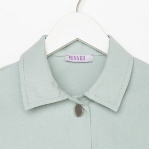 Рубашка для девочки MINAKU: Casual collection KIDS, цвет мятный, рост