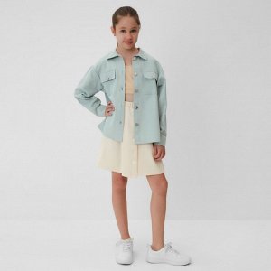 Рубашка для девочки MINAKU: Casual collection KIDS, цвет мятный, рост