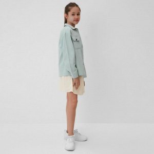 Рубашка для девочки MINAKU: Casual collection KIDS, цвет мятный, рост
