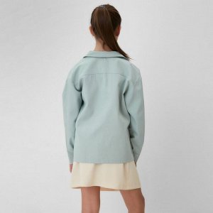 Рубашка для девочки MINAKU: Casual collection KIDS, цвет мятный, рост
