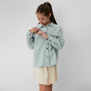 Рубашка для девочки MINAKU: Casual collection KIDS, цвет мятный, рост