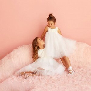 Платье нарядное детское MINAKU: PartyDress цвет белый.