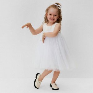 Платье нарядное детское MINAKU: PartyDress цвет белый.