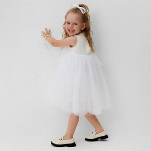 Платье нарядное детское MINAKU: PartyDress цвет белый.