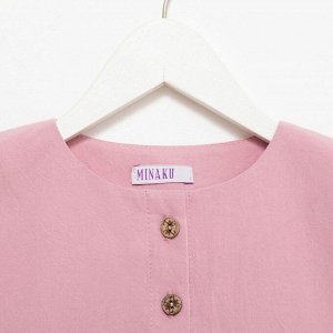 Платье для девочки MINAKU: Cotton Collection, сиреневое, рост