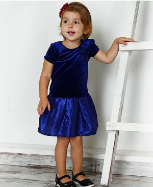 Синее нарядное платье для девочки 76173-ДН15