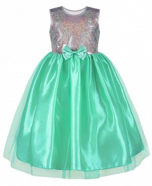 Нарядное бирюзовое платье для девочки 82514-ДН19