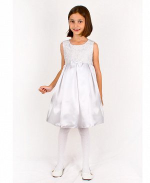 Белое нарядное платье для девочки 82624-ДН18