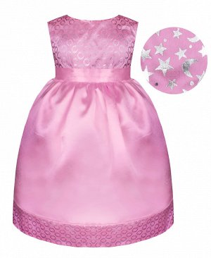 Розовое нарядное платье для девочки 47645-ДН16