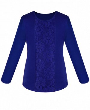 Синяя школьная блузка для девочки 83181-ДНШ19