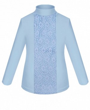 Голубая школьная блузка для девочки 83192-ДНШ19