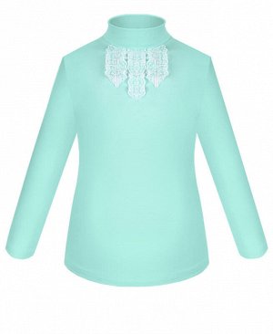 Бирюзовая школьная блузка для девочки 82532-ДШ18