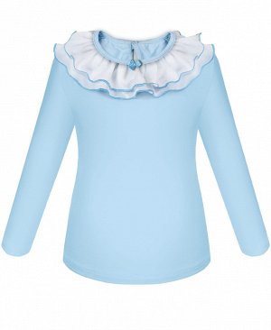 Голубая школьная блузка для девочки 72902-ДШ19