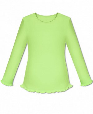 Салатовая  школьная блузка для девочки 77827-ДШ18