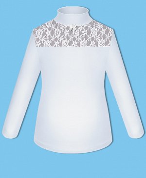 Белая школьная блузка для девочки 73741-ДШ18