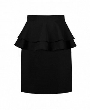 Школьная черная юбка для девочки 82181-ДШ18