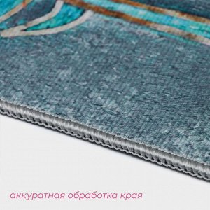 Коврики для ванной и туалета Доляна «Тропический», 3 шт., 50x80 см, 50x40 см, 40x43 см