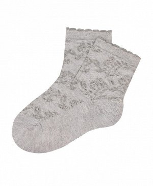Серые ажурные носки для девочки 35648-ПЧ18