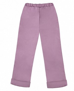 Теплые сиреневые брюки для девочки 75752-ДО16