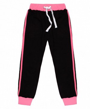 Чёрные спортивные брюки для девочки 79223-ДС18