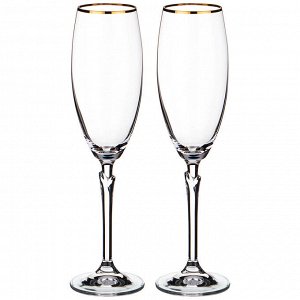Набор бокалов для шампанского из 2 шт. "celebration" 220 мл высота=25 см (кор=24набор.)