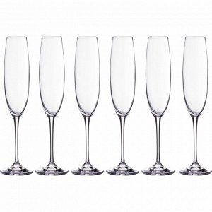 Набор бокалов для шампанского из 6 шт. "esta/fulica" 250 мл высота=28 см (кор=8набор.)