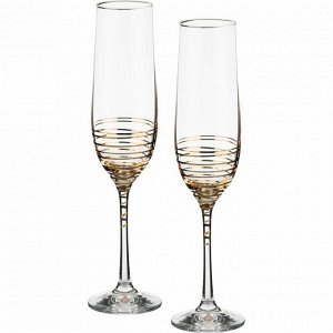 Набор бокалов для шампанского из 2 шт. "spiral" 190 мл. высота=23 см.