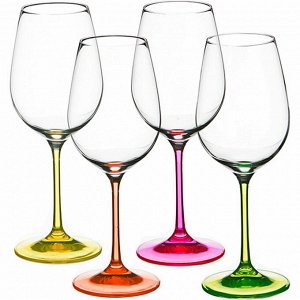 Набор бокалов для вина из 4 шт. "neon" 350 мл. высота=22 см.