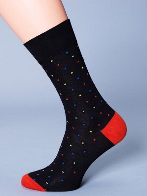 Носки Премиальные мужские носки из мерсеризованного хлопка с разноцветным рисунком "мелкий горошек". Пятка и мысок модели усилены, анатомическая резинка не сползает и не передавливает ногу.

Состав:
Х