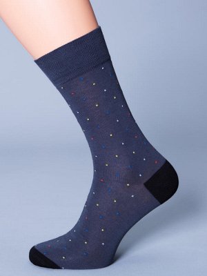Носки Премиальные мужские носки из мерсеризованного хлопка с разноцветным рисунком "мелкий горошек". Пятка и мысок модели усилены, анатомическая резинка не сползает и не передавливает ногу.

Состав:
Х