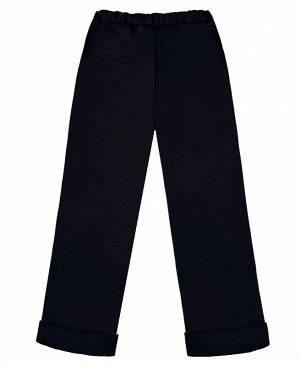 Теплые черные брюки для мальчика 7795-МО16