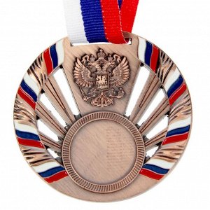 Медаль под нанесение бронза 040, d=7 см, с лентой