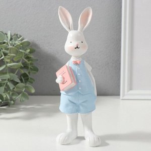 Фигурка полистоун «Зайка в бежевом платье либо в шортах и жилетке», 19.5x4.5x6.5 см, МИКС