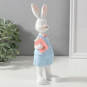Фигурка полистоун «Зайка в бежевом платье либо в шортах и жилетке», 19.5x4.5x6.5 см, МИКС