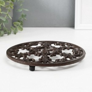 Фигурка чугун, подставка под горячее «Лилия», 18x18x1.5 см