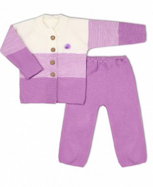 Вязаный костюм для малышей 39353-ПВ19