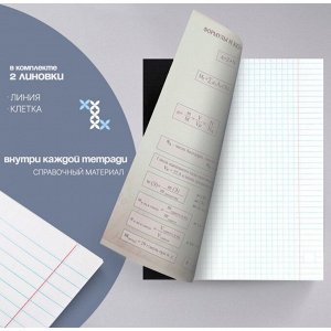 Комплект предметных тетрадей 48 листов «Неон», 10 предметов со справочным материалом, обложка мелова