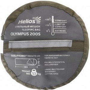 Спальный мешок OLYMPUS 200S (T-HS-SB-O-200S-NC) Helios [180х70 см, полиэстр, хлопок, 1,1кг]