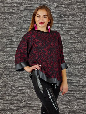 Блузка Состав: 100% Polyester Цвет: black/burgundy Производитель: Italy Длина: 65