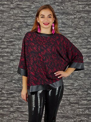 Блузка Состав: 100% Polyester Цвет: black/burgundy Производитель: Italy Длина: 65